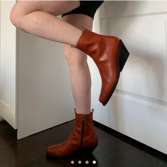 Anne Demeulemeester Russet Western Boots - Picture 1 of 4